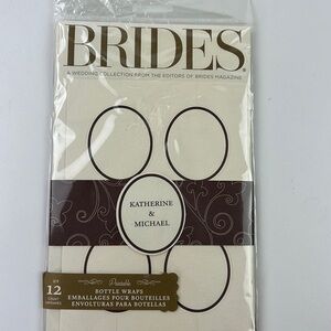 Brides Cream  Bottle Wraps Labels - 3 packages of 12